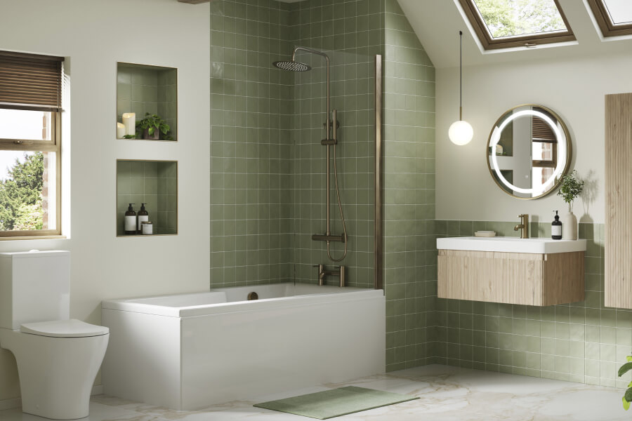 Bathrooms to Love is Beautiful in Bronze