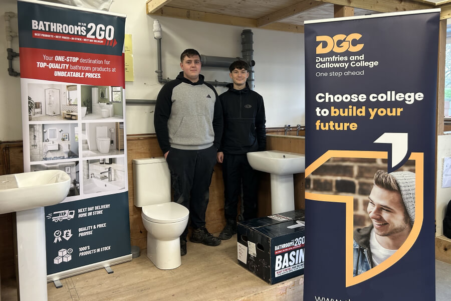 PJH Supports Skills Development at Dumfries & Galloway College with Bathrooms2GO Products