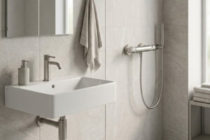 One Design Language, Two Distinct Bathroom Experiences